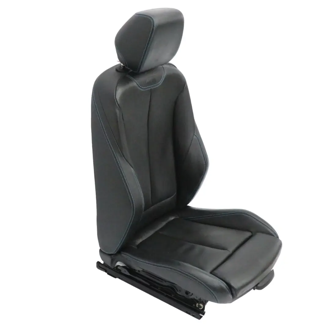 Front Seat Left N/S Heated Memory Leather Dakota Black Contrast Blue to BMW F87 M2 with Part number 8070719 BMW F87 M2 Front Seat Left N/S Heated Memory Leather Dakota Black Contrast Blue - SKU rhd-8070719-2 - Part number 8070719