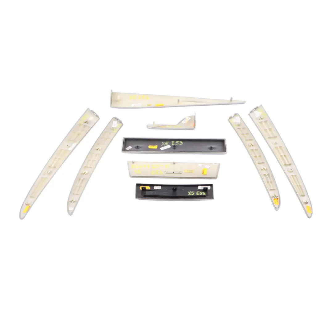 BMW X5 Series 5 E53 Decorative Strip Dashboard Interior Trim Set Cover Titan 2 - SKU rhd-8247125-5 - Part number 8247125