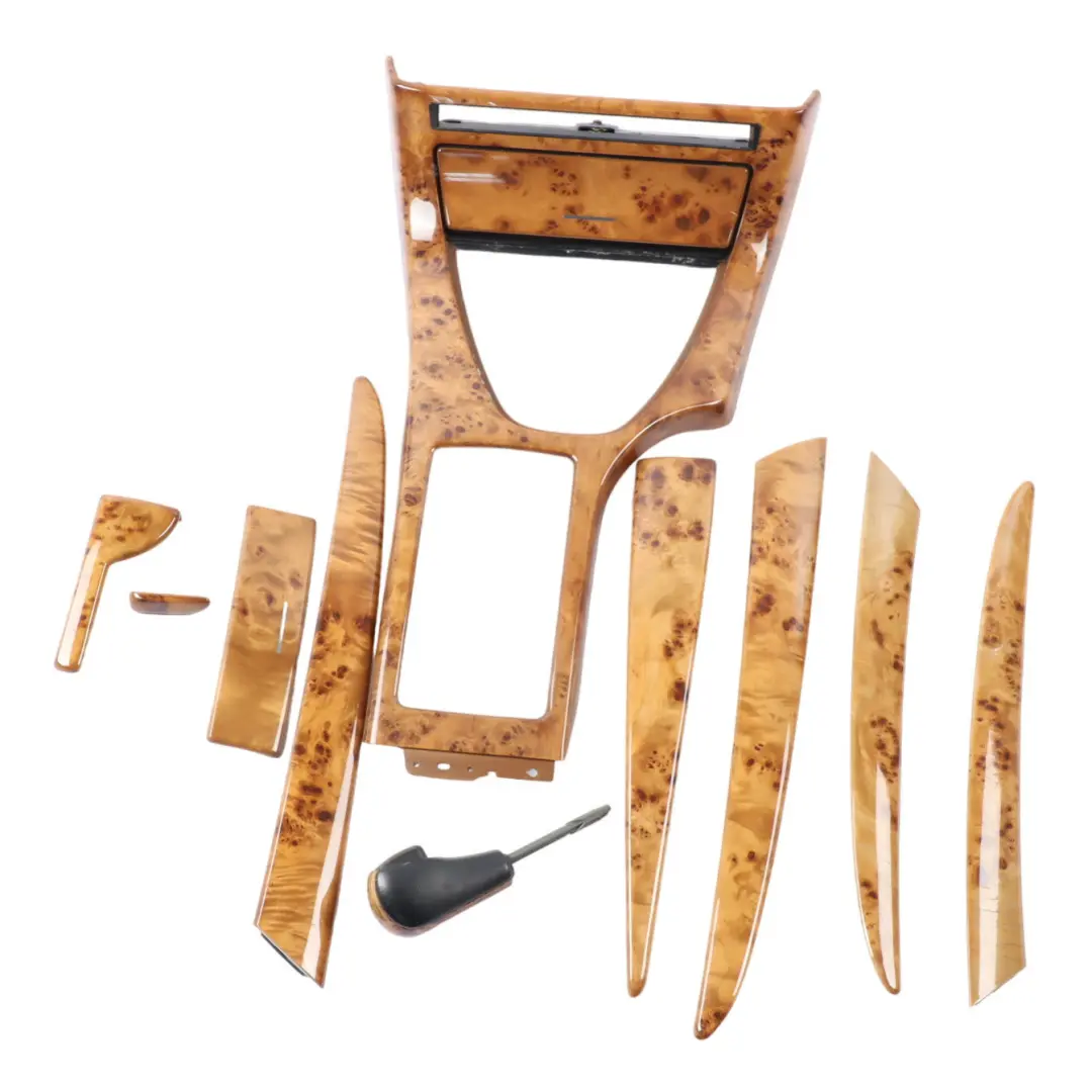 BMW X5 Series E53 Set Decor Strip Dashboard Dash Trim Cover Poplar Wood Dunkel - SKU rhd-8260838 - Part number 8260838