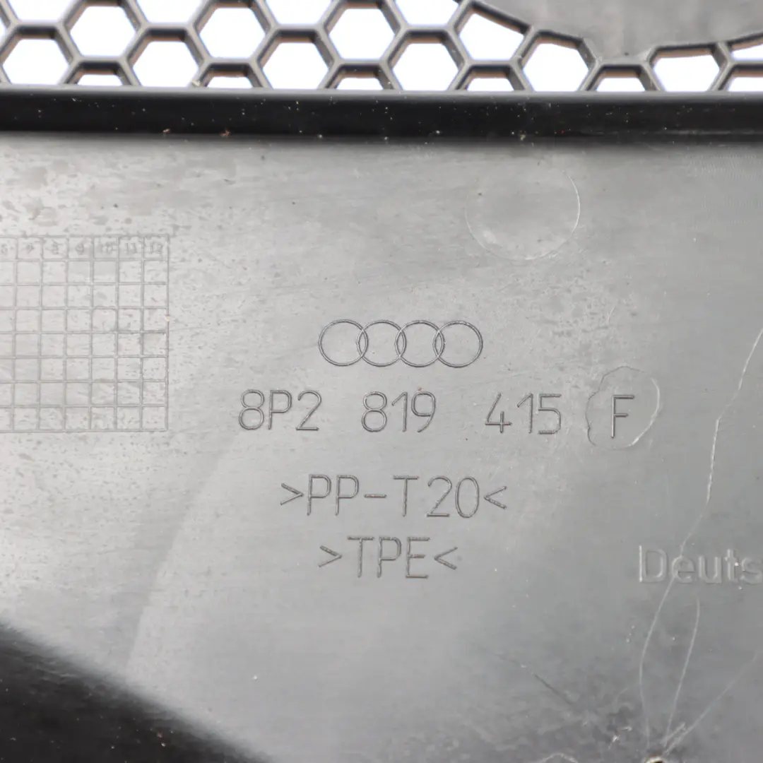 Audi A3 8P Windscreen Scuttle Cowling Panel Water Deflector Drain - SKU rhd-8P2819415F - Part number 8P2819415F