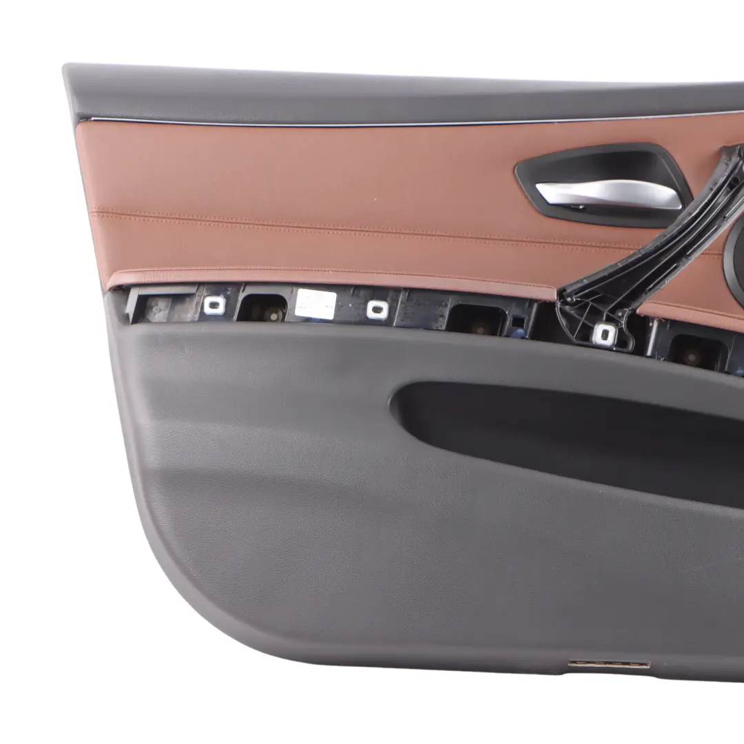 Front Left N/S Door Card Trim Panel Leather Dakota Terra to BMW 3 E90 E91 with Part number 9154213 BMW 3 E90 E91 Front Left N/S Door Card Trim Panel Leather Dakota Terra - SKU rhd-9154213 - Part number 9154213