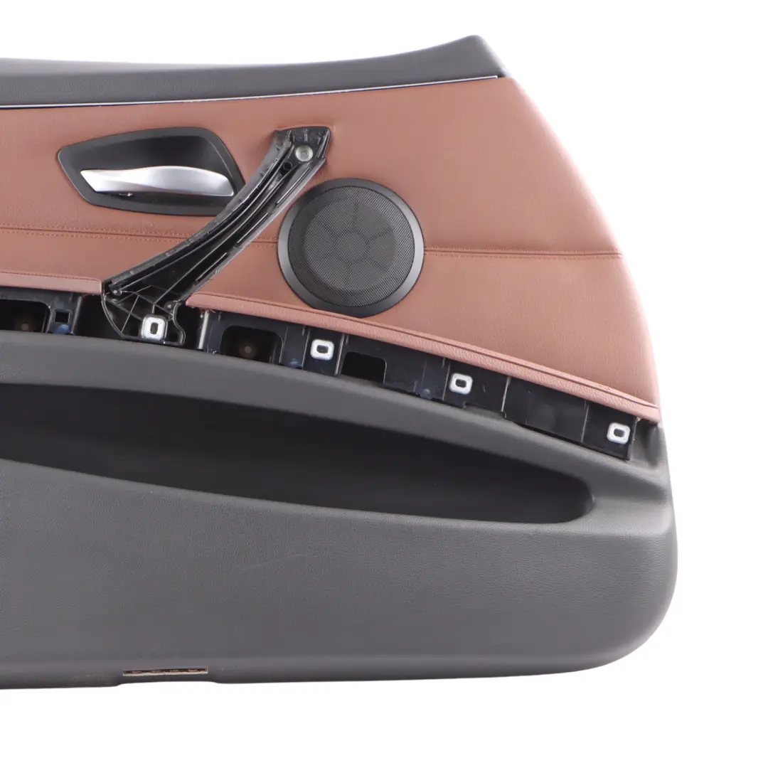 Front Left N/S Door Card Trim Panel Leather Dakota Terra to BMW 3 E90 E91 with Part number 9154213 BMW 3 E90 E91 Front Left N/S Door Card Trim Panel Leather Dakota Terra - SKU rhd-9154213 - Part number 9154213