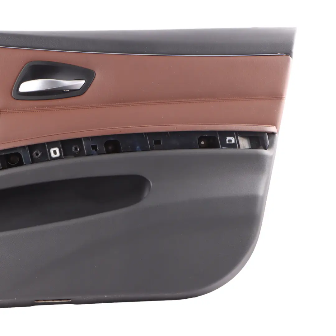Front Right O/S Door Card Trim Panel Leather Dakota Terra to BMW 3 E90 E91 with Part number 9154214 BMW 3 E90 E91 Front Right O/S Door Card Trim Panel Leather Dakota Terra - SKU rhd-9154214 - Part number 9154214