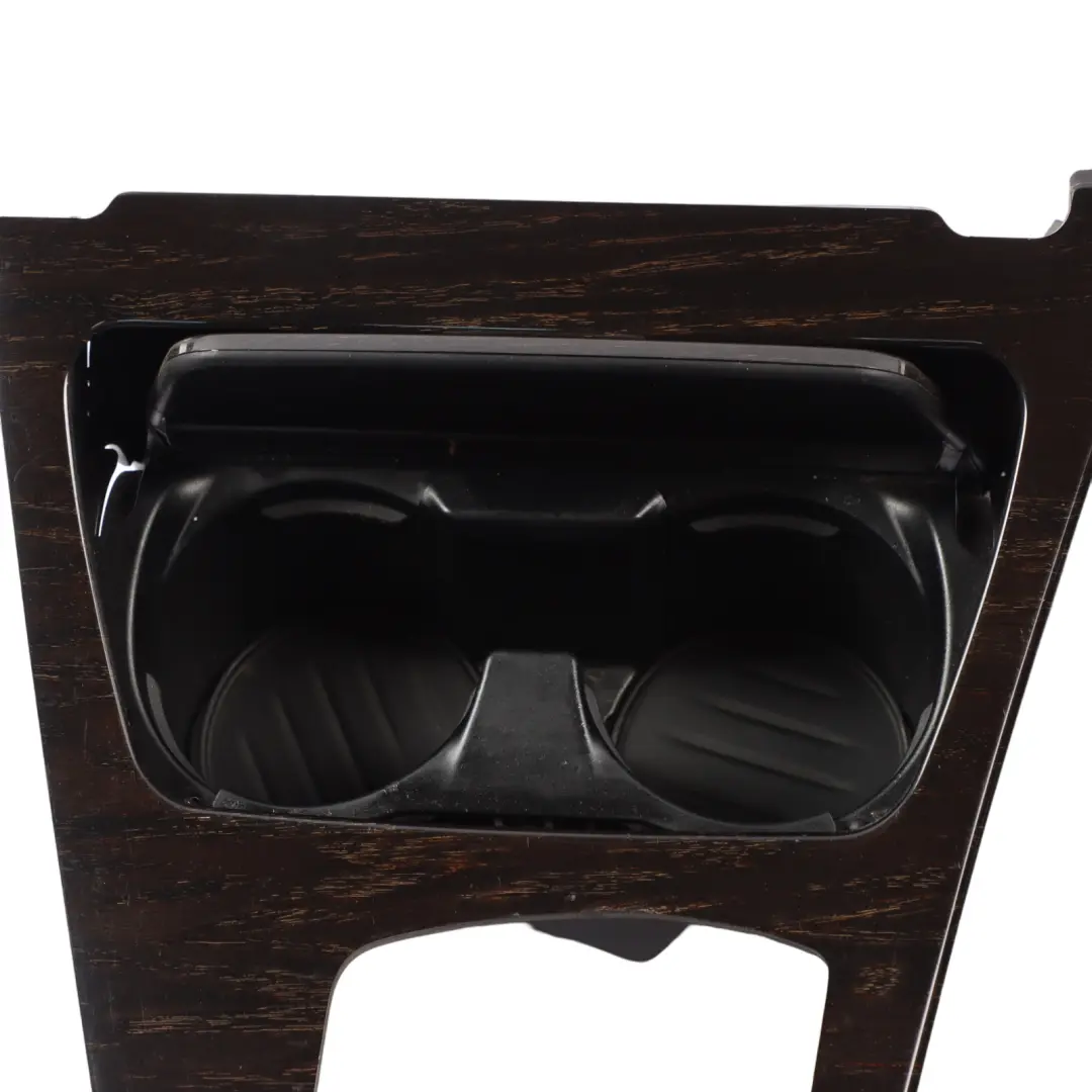  Centre Console Cover BMW F06 F13 Cup Holder Trim Panel Frame Shiny Oak Wood - SKU rhd-9242737-1 - Part number 9242737