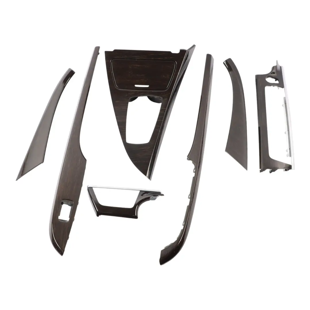  Centre Console Cover BMW F06 F13 Cup Holder Trim Panel Frame Shiny Oak Wood - SKU rhd-9242737-1 - Part number 9242737