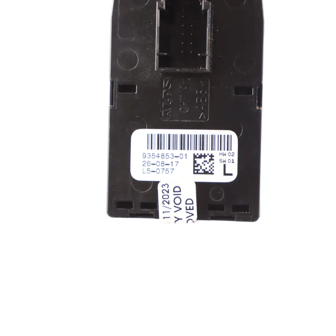 Window Lifter Switch Driver's Side Right O/S Door to Mini Cooper F56 with Part number 9354853 Mini Cooper F56 Window Lifter Switch Driver's Side Right O/S Door - SKU rhd-9354853-1 - Part number 9354853