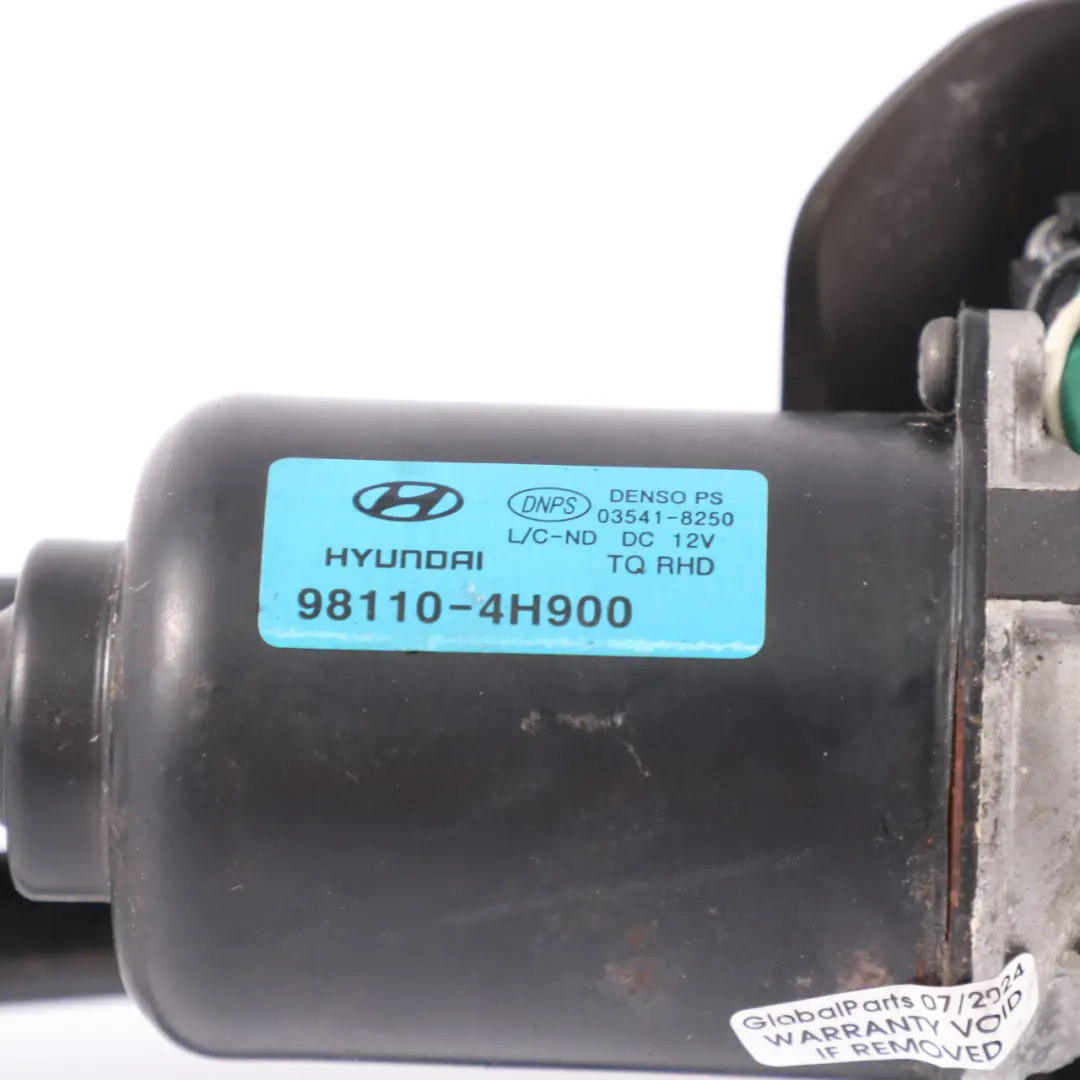 Front Wiper Motor Wiper Arm Drive Module Linkage to Hyundai H - 1 with Part number 981104H900 Hyundai H - 1 Front Wiper Motor Wiper Arm Drive Module Linkage - SKU rhd-981104H900 - Part number 981104H900