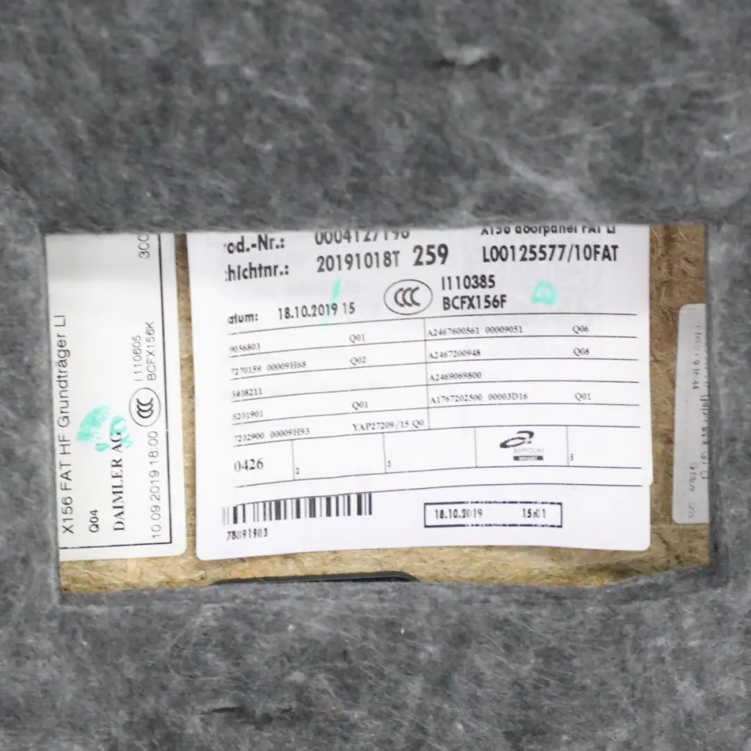 Door Card Front Left N/S Trim Panel Cover Lining Black to Mercedes GLA X156 with Part number A1567202900 Mercedes GLA X156 Door Card Front Left N/S Trim Panel Cover Lining Black - SKU rhd-A1567202900 - Part number A1567202900