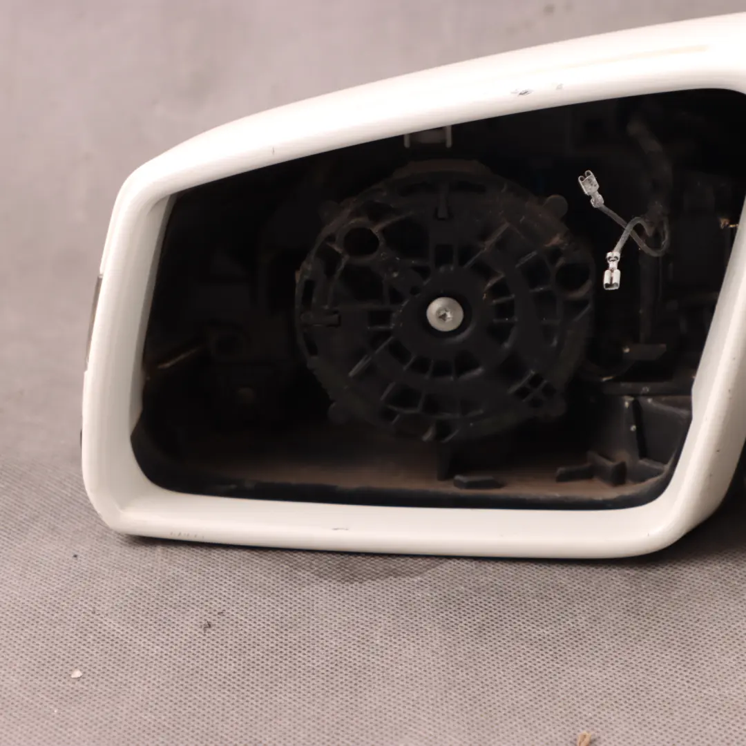 Door Wing Mirror Left N/S Outside Calcite White - 650 to Mercedes W176 with Part number A1768100176 Mercedes W176 Door Wing Mirror Left N/S Outside Calcite White - 650 - SKU rhd-A1768100176-CW1 - Part number A1768100176