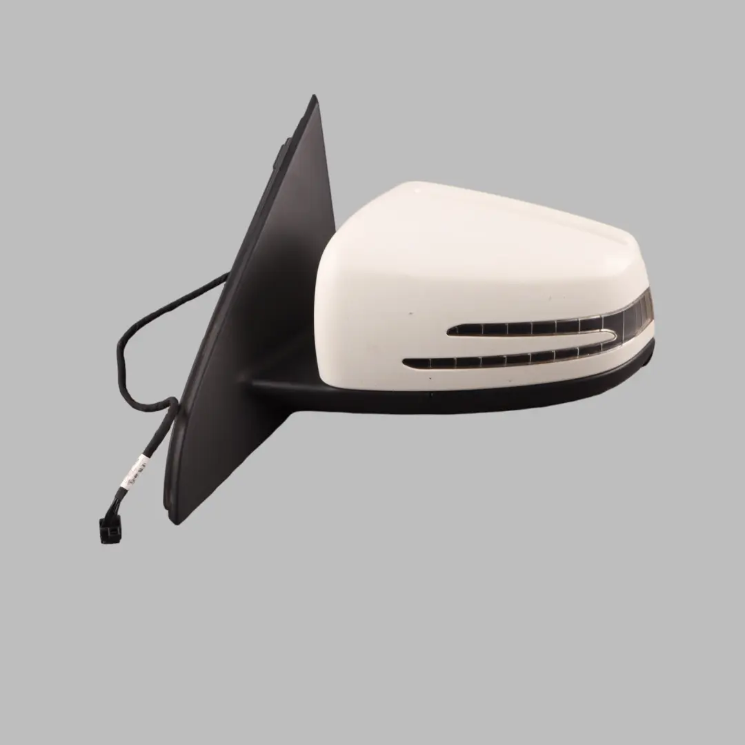 Door Wing Mirror Left N/S Outside Calcite White - 650 to Mercedes W176 with Part number A1768100176 Mercedes W176 Door Wing Mirror Left N/S Outside Calcite White - 650 - SKU rhd-A1768100176-CW1 - Part number A1768100176