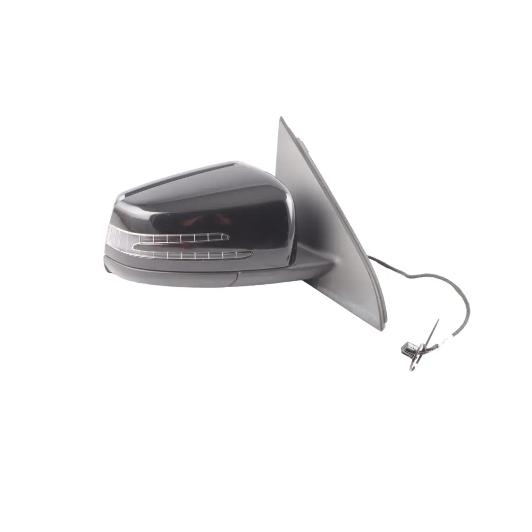 Wing Mirror Outside Power Fold Door Right O/S Kosmos Black - 191 to Mercedes W176 with Part number A1768100200 Mercedes W176 Wing Mirror Outside Power Fold Door Right O/S Kosmos Black - 191 - SKU rhd-A1768100200-COS - Part number A1768100200