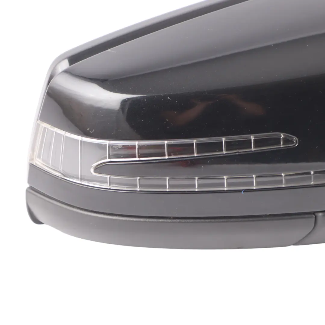 Wing Mirror Outside Power Fold Door Right O/S Kosmos Black - 191 to Mercedes W176 with Part number A1768100200 Mercedes W176 Wing Mirror Outside Power Fold Door Right O/S Kosmos Black - 191 - SKU rhd-A1768100200-COS - Part number A1768100200