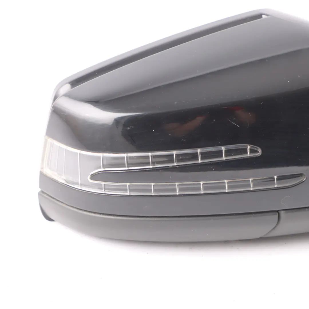 Mercedes W176 Wing Mirror Door Right O/S Outside Night Black - 696 - SKU rhd-A1768100276-NIB - Part number A1768100276