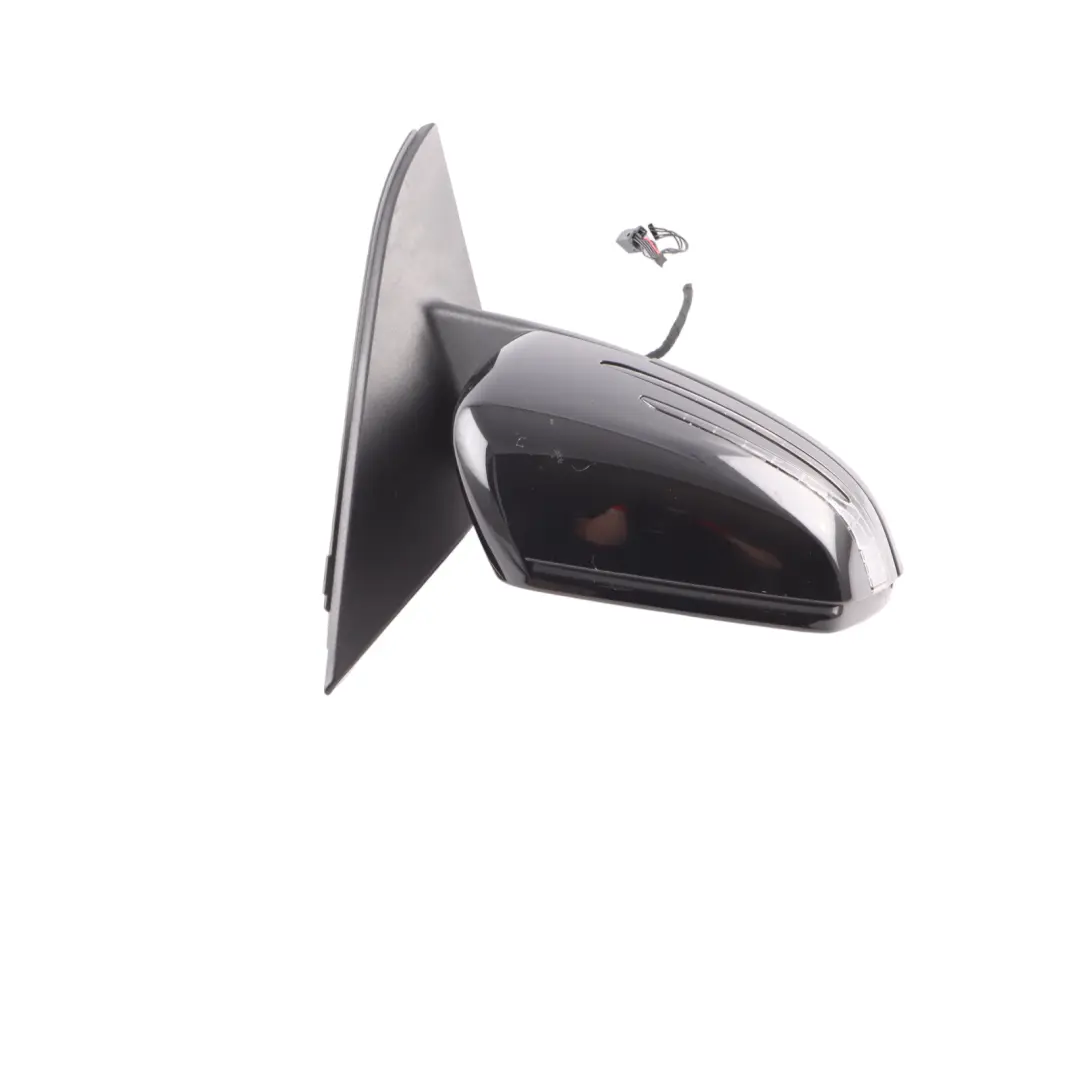 Mercedes W176 Wing Mirror Door Right O/S Outside Power Fold Black - SKU rhd-A1768100400-BLK - Part number A1768100400