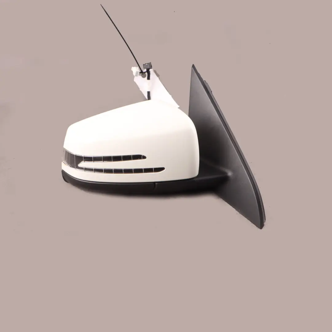 Mercedes W176 Wing Mirror Door Right O/S Outside Power Fold Calcite White - 650 - SKU rhd-A1768100400-CW - Part number A1768100400