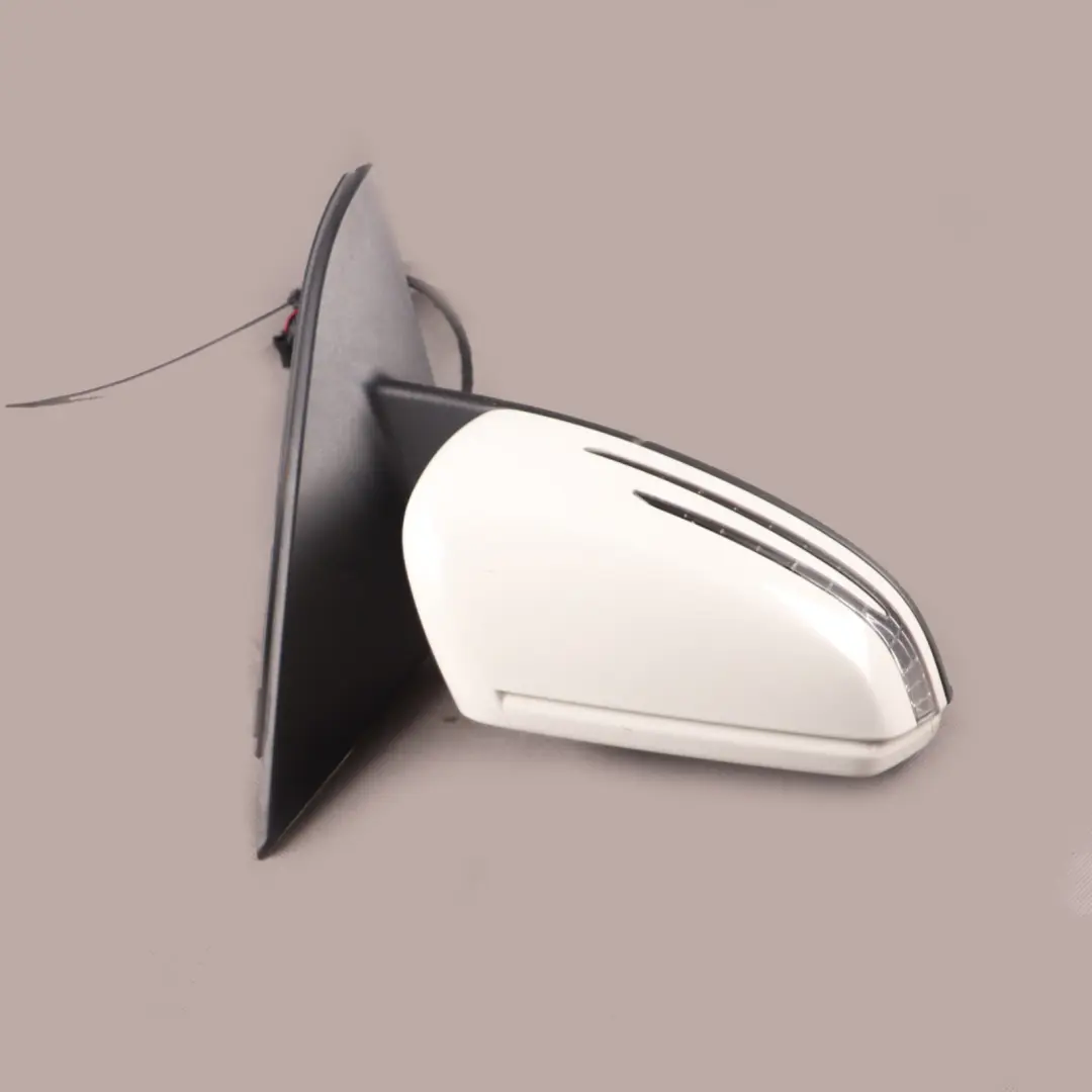 Mercedes W176 Wing Mirror Door Right O/S Outside Power Fold Calcite White - 650 - SKU rhd-A1768100400-CW - Part number A1768100400