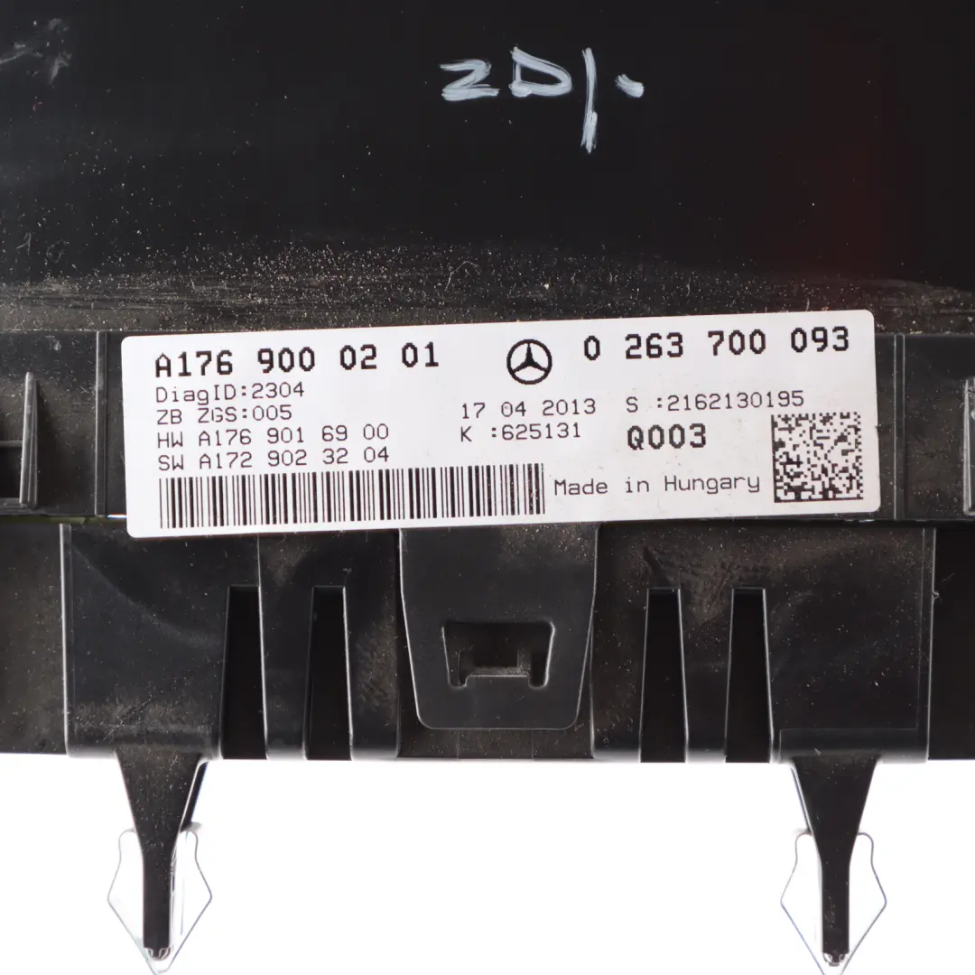 Instrument Cluster Speedo Clocks Manual to Mercedes W176 Diesel with Part number A1769000201 Mercedes W176 Diesel Instrument Cluster Speedo Clocks Manual - SKU rhd-A1769000201-1 - Part number A1769000201