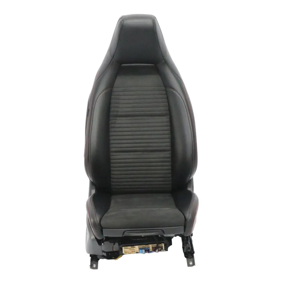 Mercedes W176 Front Seat Sport Right O/S Heated Fabric Leather Black Red Threads - SKU rhd-A1769106407-4 - Part number A1769106407