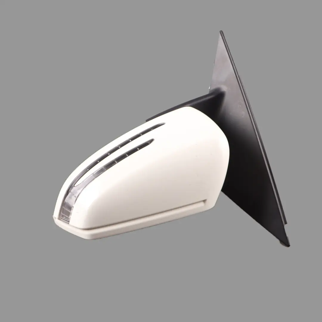 Mercedes W204 Wing Mirror Power Fold Auto Dimming Left N/S Calcite White - 650 - SKU rhd-A2048103176-CW - Part number A2048103176