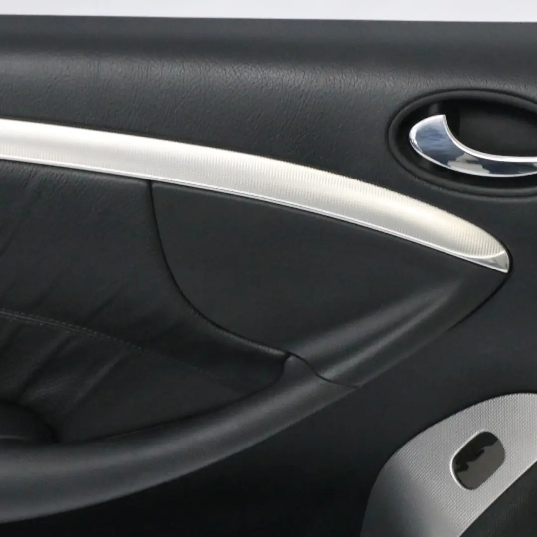 Front Door Left N/S Lining Cover Trim Panel Leather Black to Mercedes CLK C209 with Part number A2097202751 Mercedes CLK C209 Front Door Left N/S Lining Cover Trim Panel Leather Black - SKU rhd-A2097202751-1 - Part number A2097202751