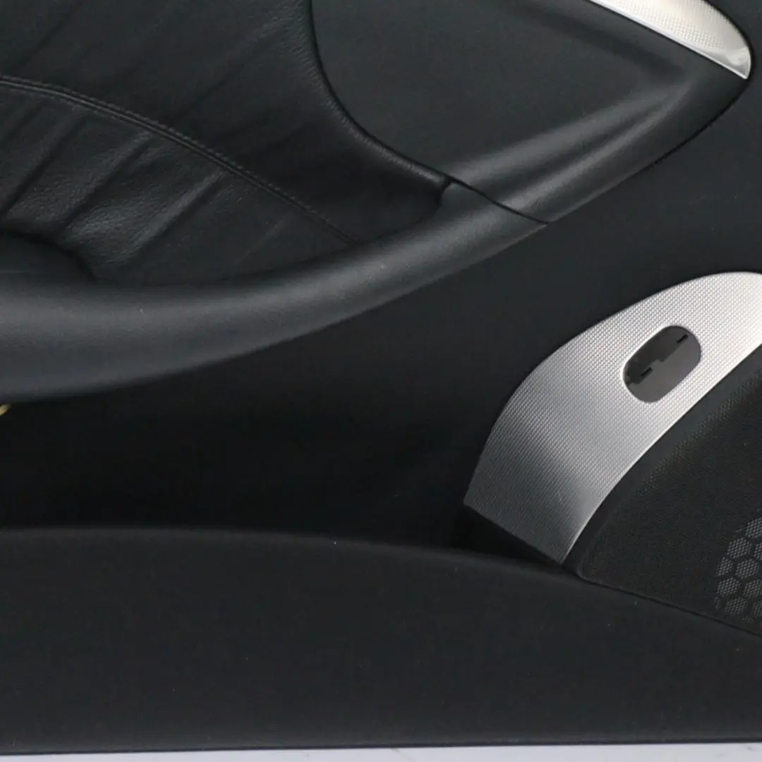 Front Door Left N/S Lining Cover Trim Panel Leather Black to Mercedes CLK C209 with Part number A2097202751 Mercedes CLK C209 Front Door Left N/S Lining Cover Trim Panel Leather Black - SKU rhd-A2097202751-1 - Part number A2097202751