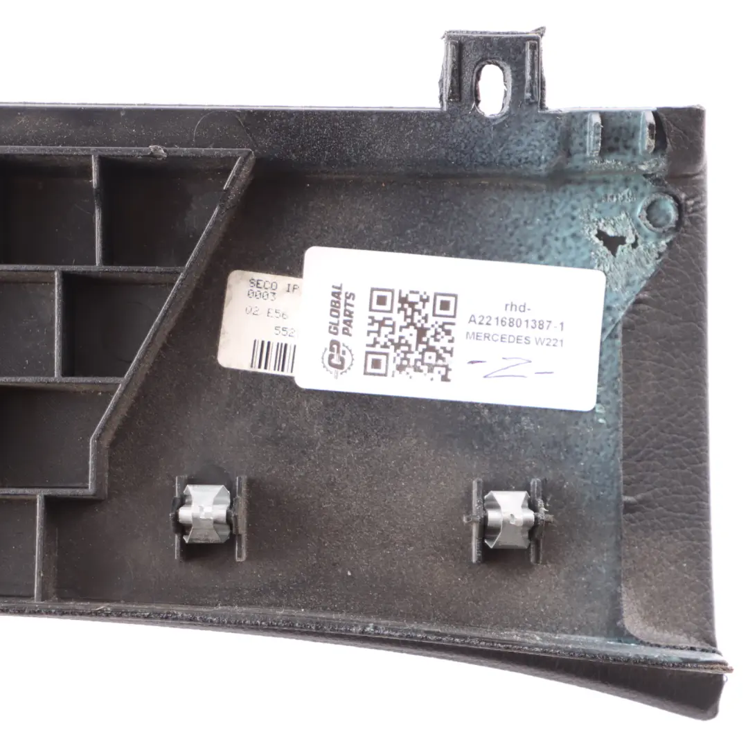Dashboard Cover Left N/S Lower Trim Panel Black to Mercedes W221 with Part number A2216801387 Mercedes W221 Dashboard Cover Left N/S Lower Trim Panel Black - SKU rhd-A2216801387-1 - Part number A2216801387