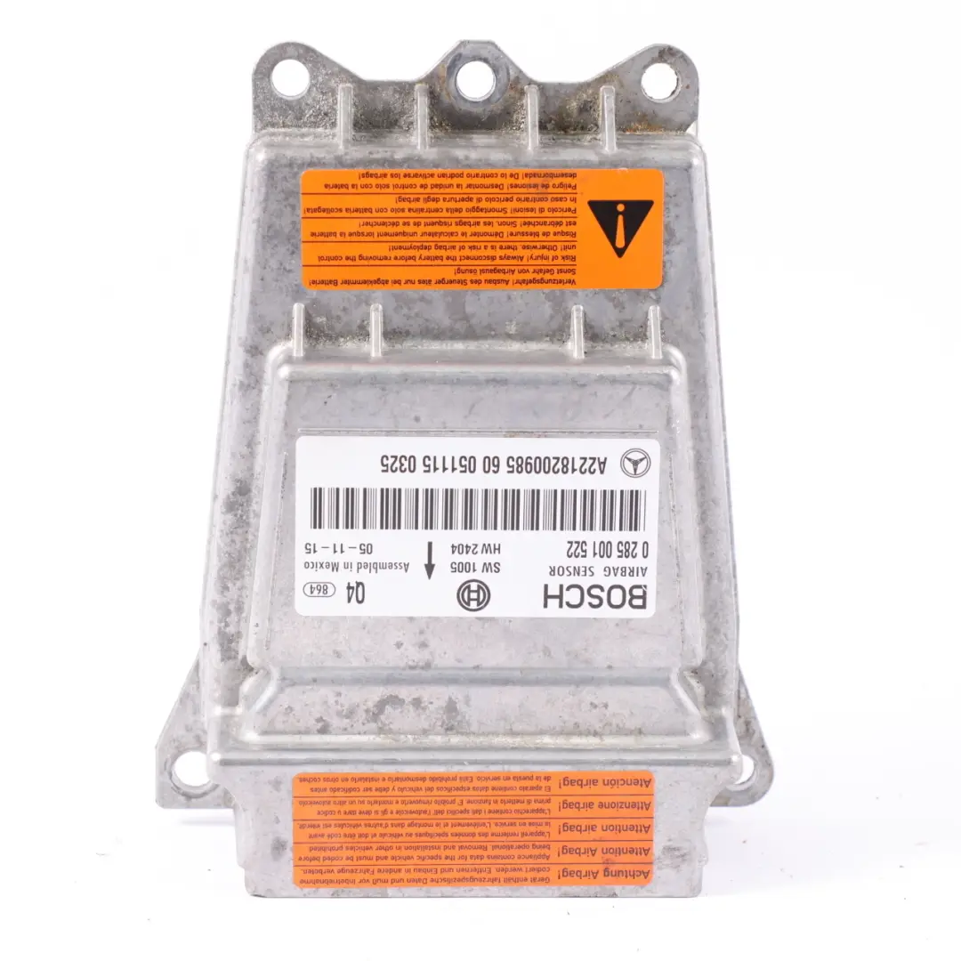 Mercedes W221 Air Module Control Unit ECU SRS Module Trigger Device - SKU A2218200985 - Part number A2218200985
