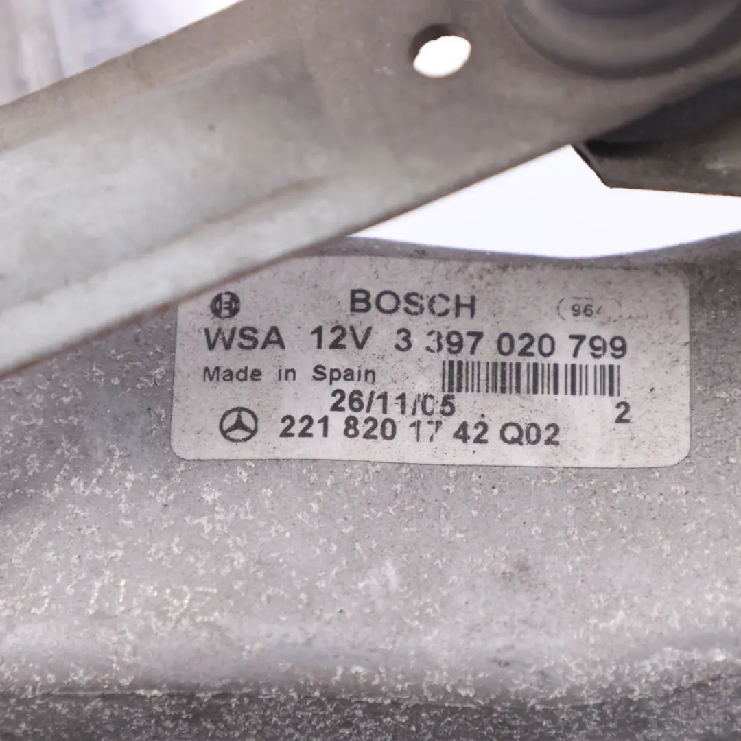 Wiper Motor Front Left N/S Windscreen Engine Assembly to Mercedes W221 with Part number A2218201742 Mercedes W221 Wiper Motor Front Left N/S Windscreen Engine Assembly - SKU rhd-A2218201742 - Part number A2218201742