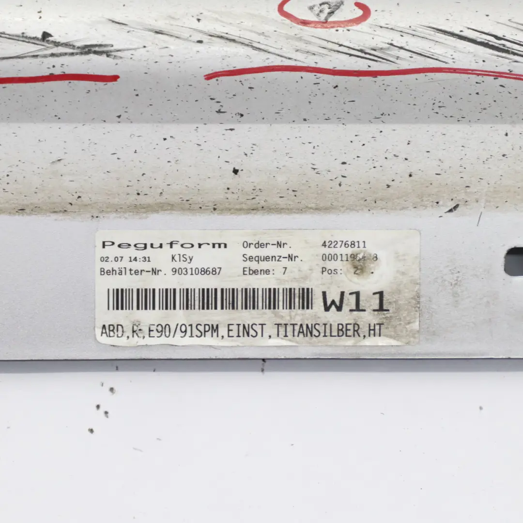 Sill Strip Side Skirt Right O/S Titansilber Metallic - 354 to BMW E90 E91 M Sport with Part number 0033440 BMW E90 E91 M Sport Sill Strip Side Skirt Right O/S Titansilber Metallic - 354 - SKU 0033440-TS2 - Part number 0033440