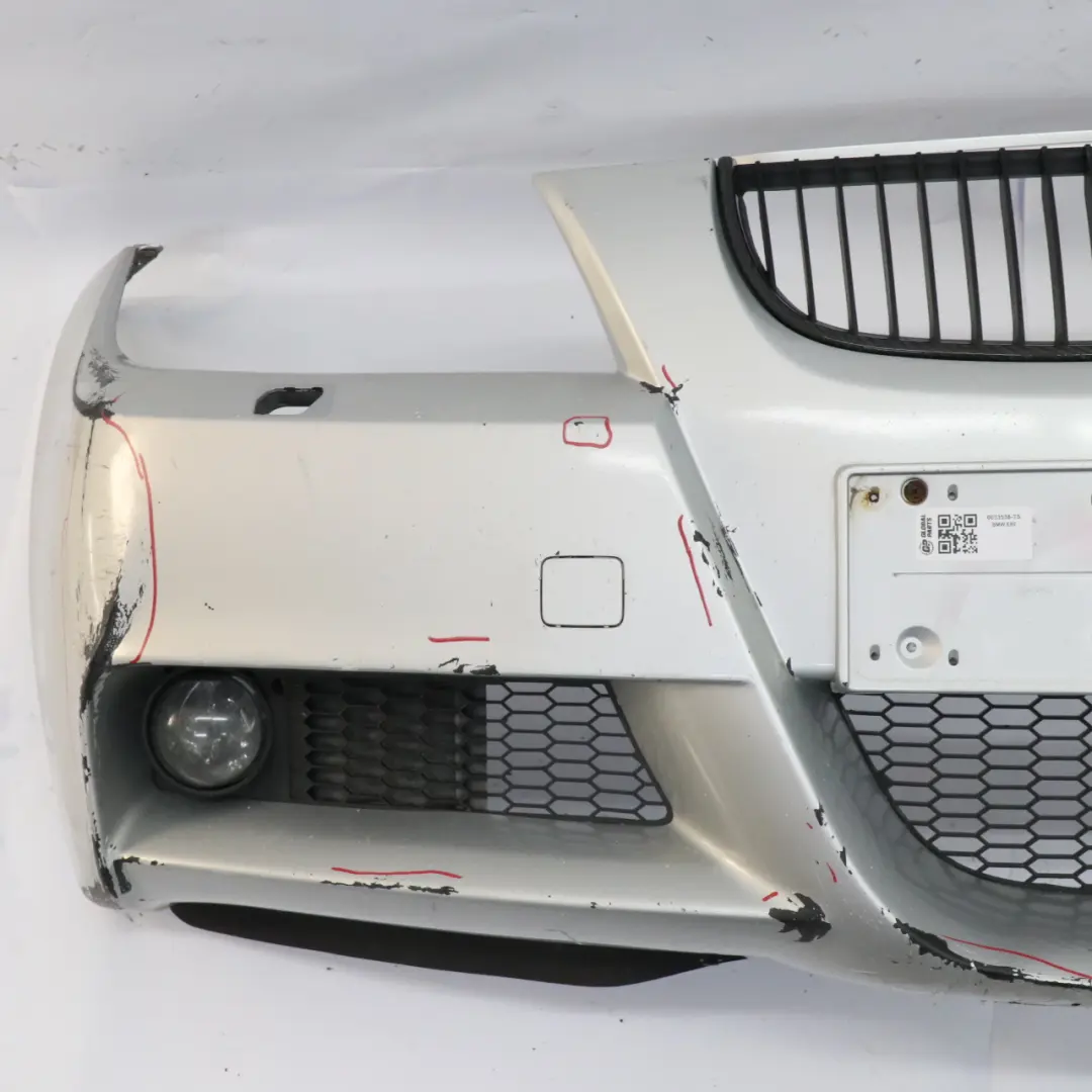Front Bumper Panel Trim M Sport Complete E91 Titansilber Silver - 354 to BMW E90 with Part number 0033538 BMW E90 Front Bumper Panel Trim M Sport Complete E91 Titansilber Silver - 354 - SKU 0033538-TS - Part number 0033538