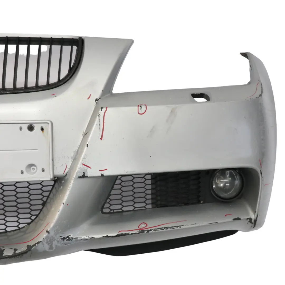 Front Bumper Panel Trim M Sport Complete E91 Titansilber Silver - 354 to BMW E90 with Part number 0033538 BMW E90 Front Bumper Panel Trim M Sport Complete E91 Titansilber Silver - 354 - SKU 0033538-TS - Part number 0033538