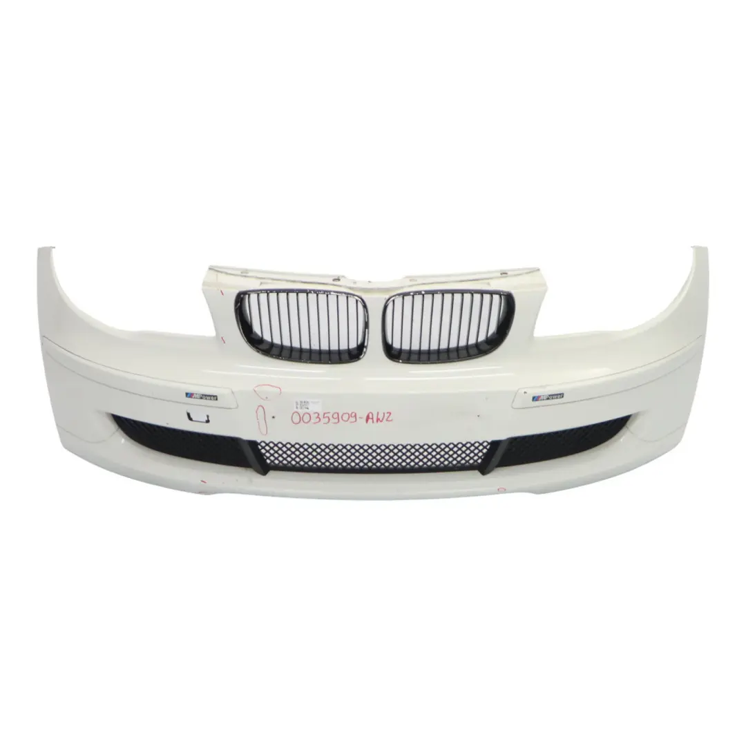 BMW E81 E87 LCI Complete Front Bumper Trim PDC Alpinweiss White 3 - 300 - SKU 0035909-AW2 - Part number 0035909