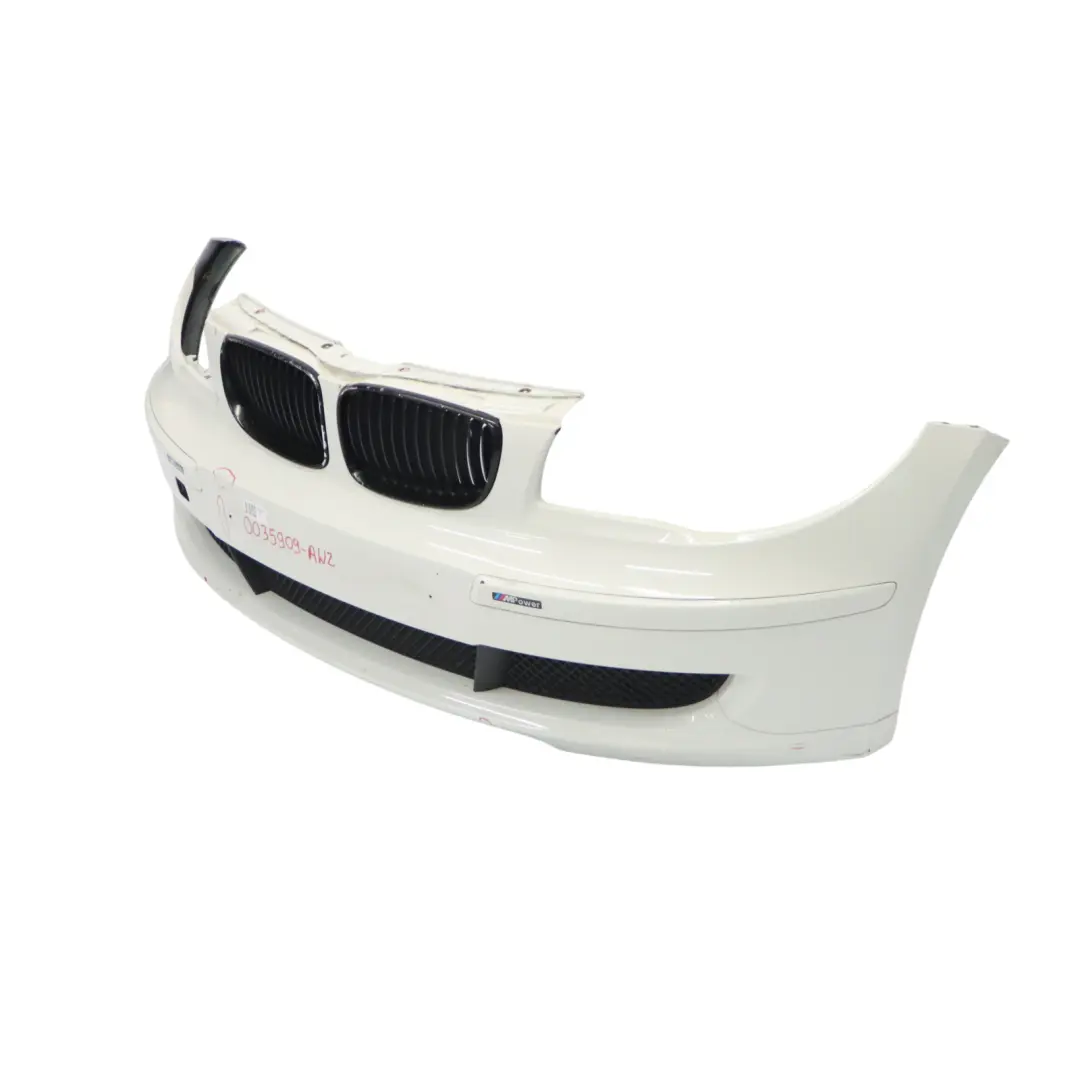 BMW E81 E87 LCI Complete Front Bumper Trim PDC Alpinweiss White 3 - 300 - SKU 0035909-AW2 - Part number 0035909