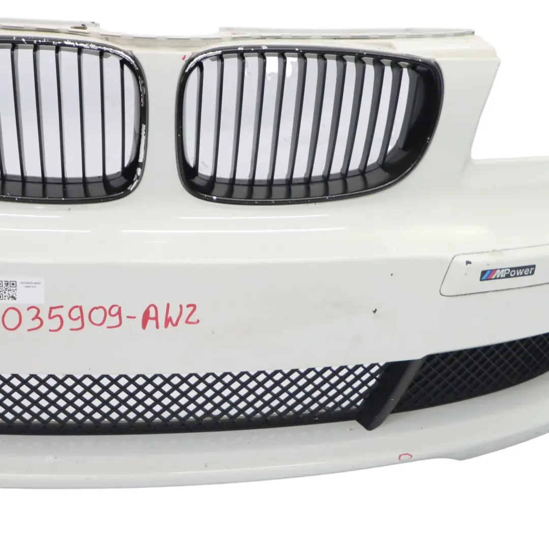 BMW E81 E87 LCI Complete Front Bumper Trim PDC Alpinweiss White 3 - 300 - SKU 0035909-AW2 - Part number 0035909