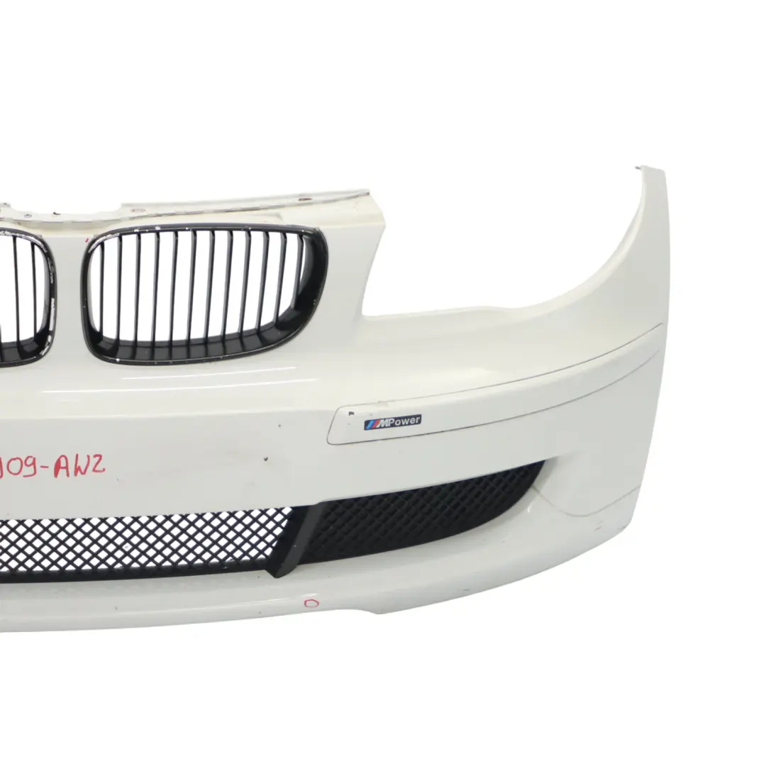 BMW E81 E87 LCI Complete Front Bumper Trim PDC Alpinweiss White 3 - 300 - SKU 0035909-AW2 - Part number 0035909