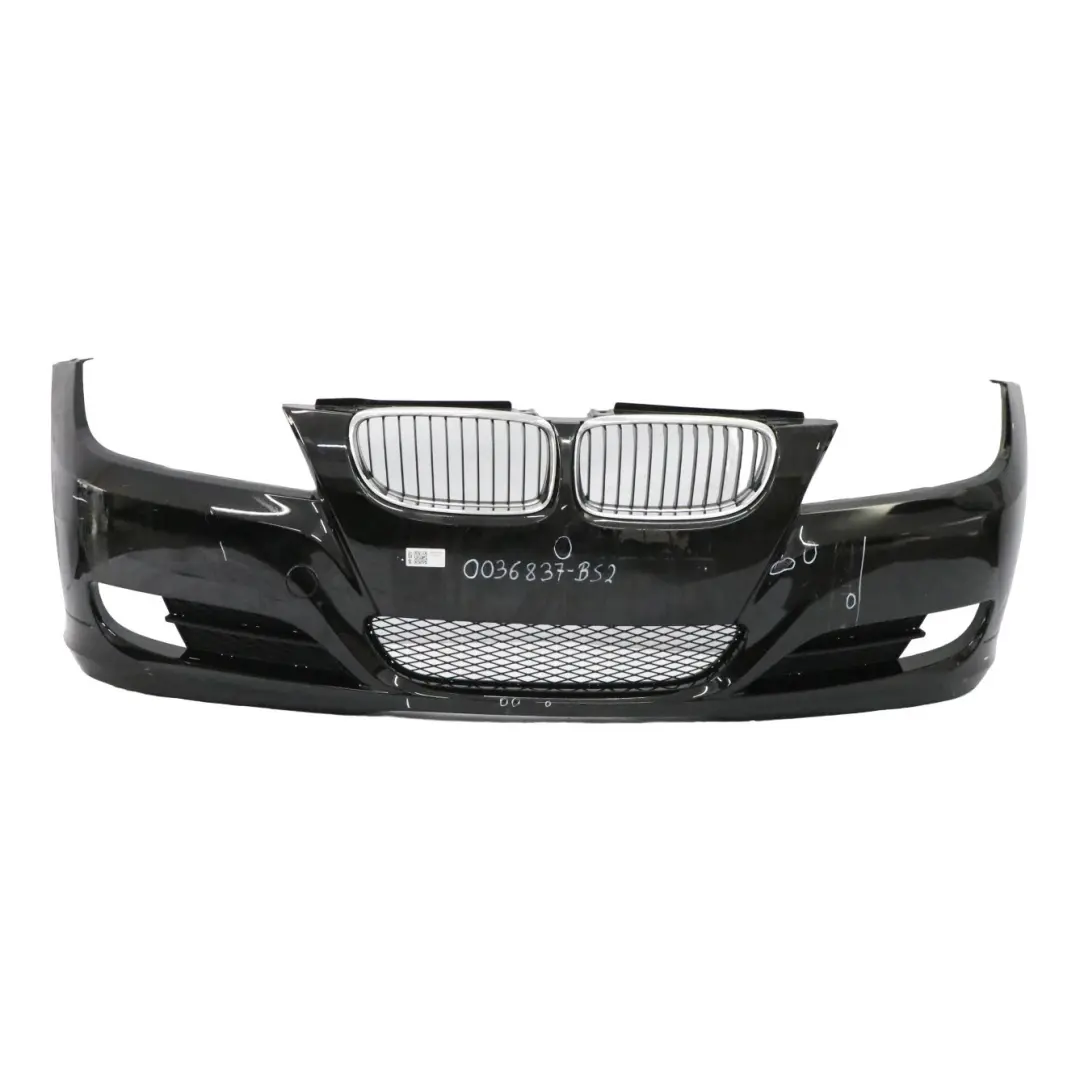 Complete Front Bumper Trim Panel Black Sapphire Metallic - 475 to BMW E90 E91 LCI with Part number 0036837 BMW E90 E91 LCI Complete Front Bumper Trim Panel Black Sapphire Metallic - 475 - SKU 0036837-BS2 - Part number 0036837