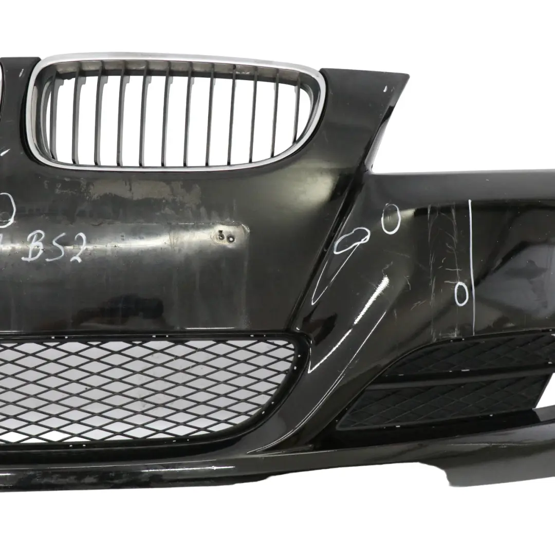 Complete Front Bumper Trim Panel Black Sapphire Metallic - 475 to BMW E90 E91 LCI with Part number 0036837 BMW E90 E91 LCI Complete Front Bumper Trim Panel Black Sapphire Metallic - 475 - SKU 0036837-BS2 - Part number 0036837