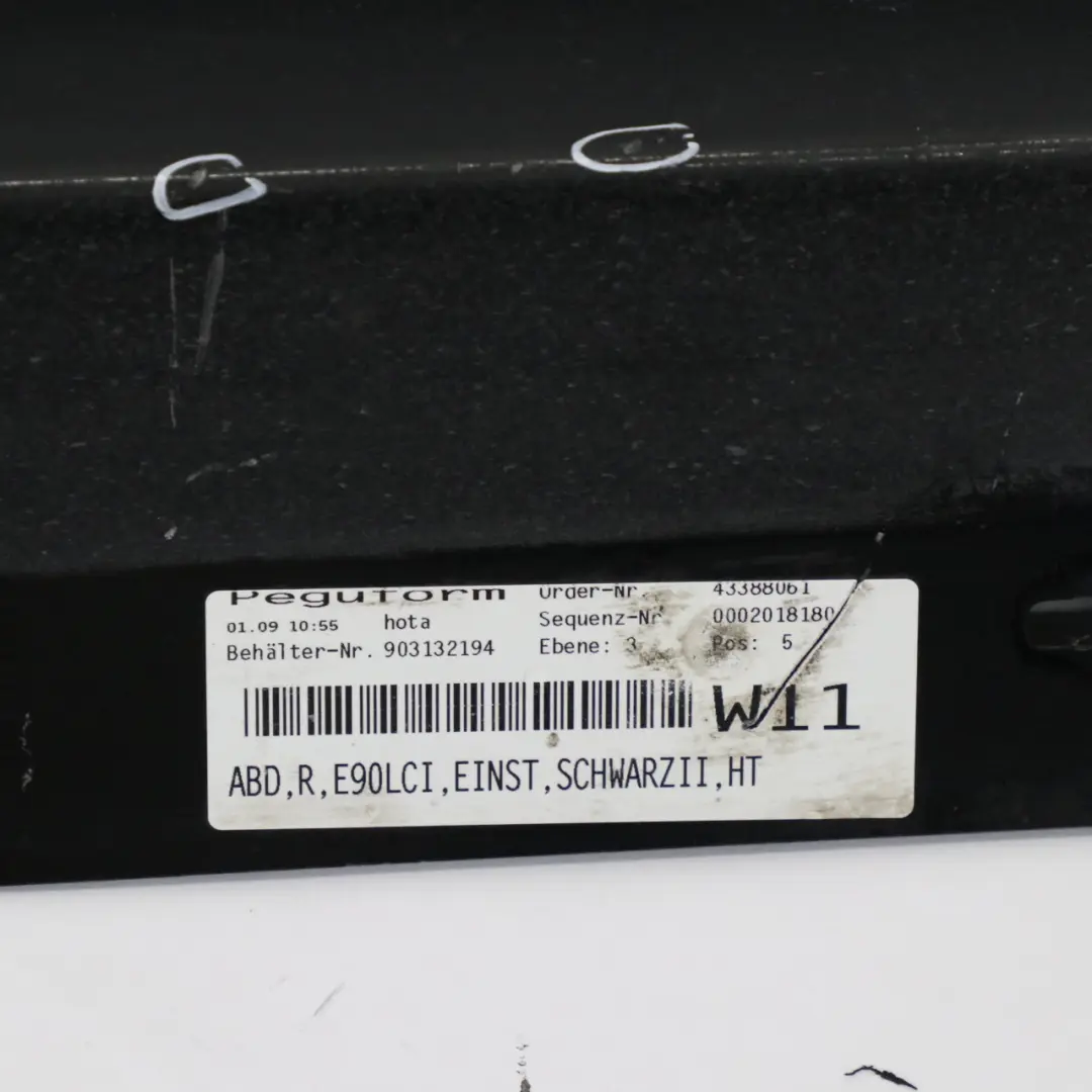 Sill Strip Side Skirt Right O/S Schwarz 2 Black to BMW E90N E90 E91 LCI with Part number 0037060 BMW E90N E90 E91 LCI Sill Strip Side Skirt Right O/S Schwarz 2 Black - SKU 0037060-SCH2 - Part number 0037060