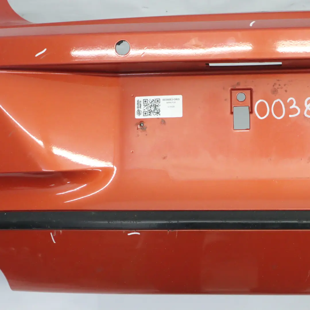 Bumper Rear Sport Line Trim Panel Valencia Orange Metallic - B24 to BMW F20 F21 with Part number 0038883 BMW F20 F21 Bumper Rear Sport Line Trim Panel Valencia Orange Metallic - B24 - SKU 0038883-ORG - Part number 0038883