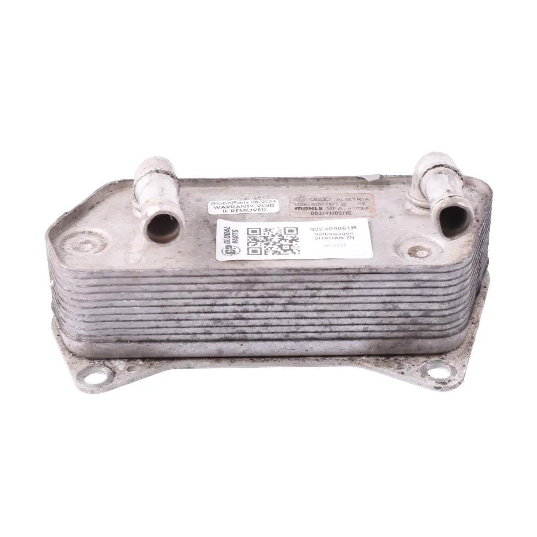 7N CFFB DSG Transmission Oil Cooler Radiator Cooling to VW Sharan with Part number 02E409061B VW Sharan 7N CFFB DSG Transmission Oil Cooler Radiator Cooling - SKU 02E409061B - Part number 02E409061B