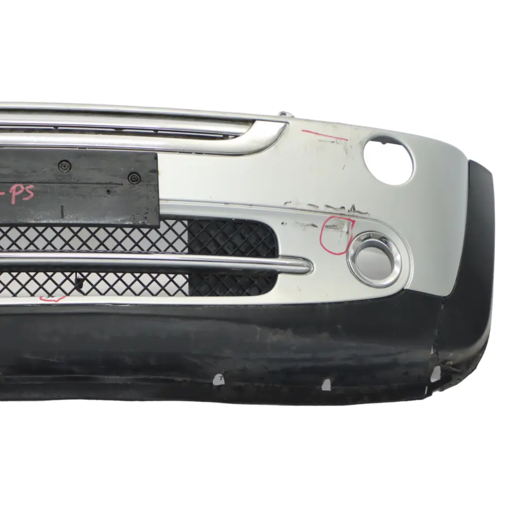 Mini Cooper R50 R52 Pannello Paraurti Anteriore Completo Argento Puro - 900 - SKU 0308998-PS - Numero di parte 0308998