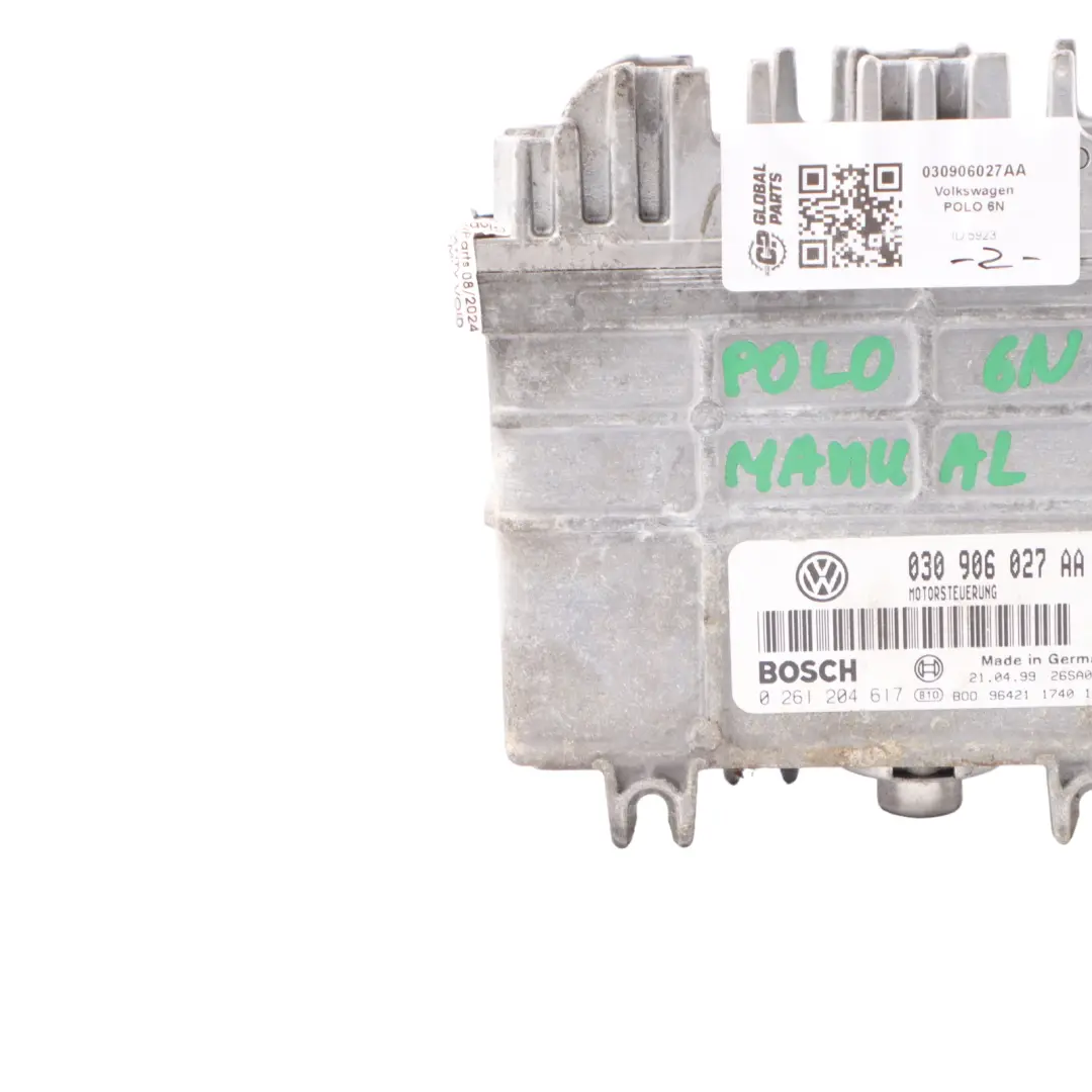 6N 1.4 Petrol APQ Engine Control Unit Manual to VW Volkswagen Polo with Part number 030906027AA VW Volkswagen Polo 6N 1.4 Petrol APQ Engine Control Unit Manual - SKU 030906027AA - Part number 030906027AA