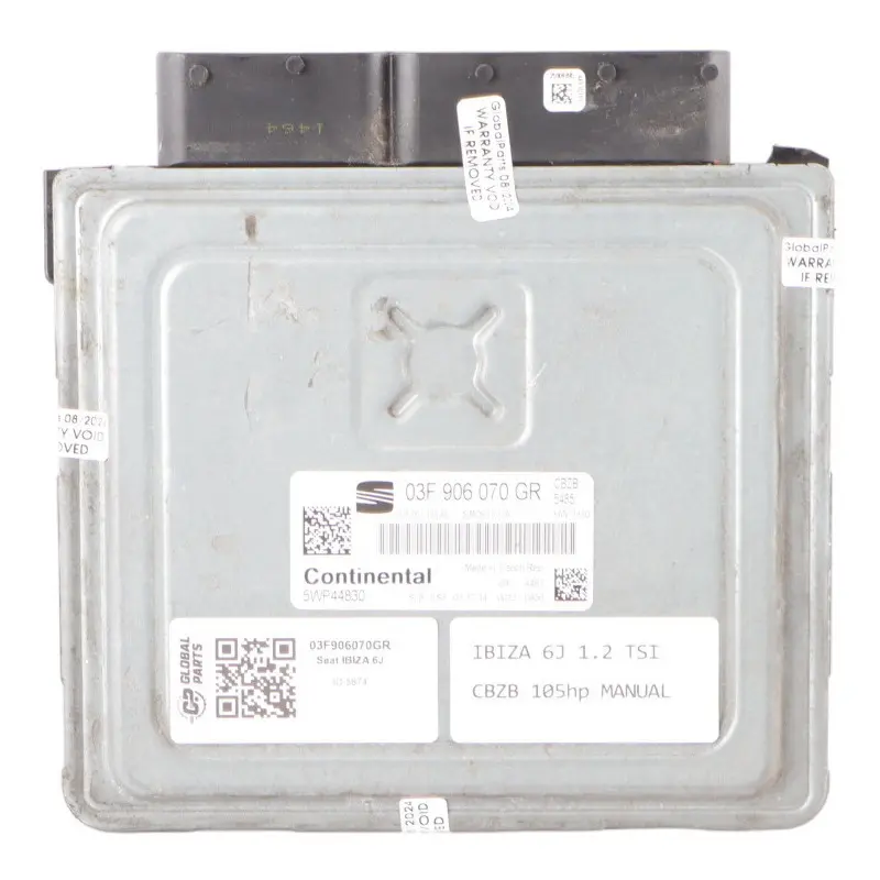 Seat Ibiza 6J 1.2 TSI CBZB 105HP Engine Control Module ECU Unit Manual 906070GR - SKU 03F906070GR - Part number 03F906070GR