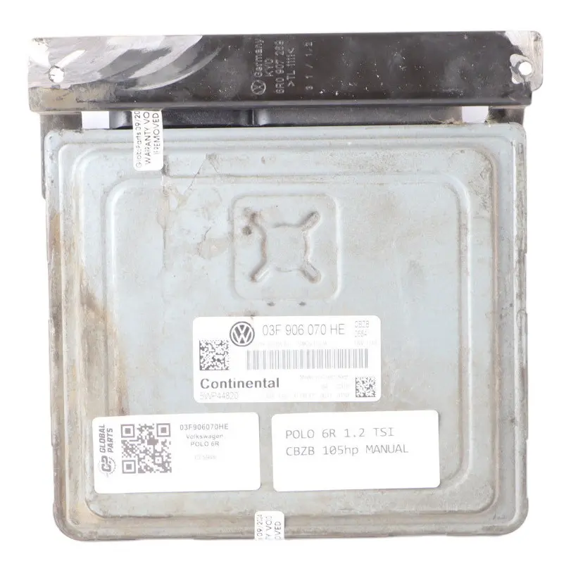 CBZB 105HP ECU Engine Control Unit Manual to VW Polo 5 6R 1.2 TSI Petrol Engine with Part number 03F906070HE VW Polo 5 6R 1.2 TSI Petrol Engine CBZB 105HP ECU Engine Control Unit Manual - SKU 03F906070HE - Part number 03F906070HE