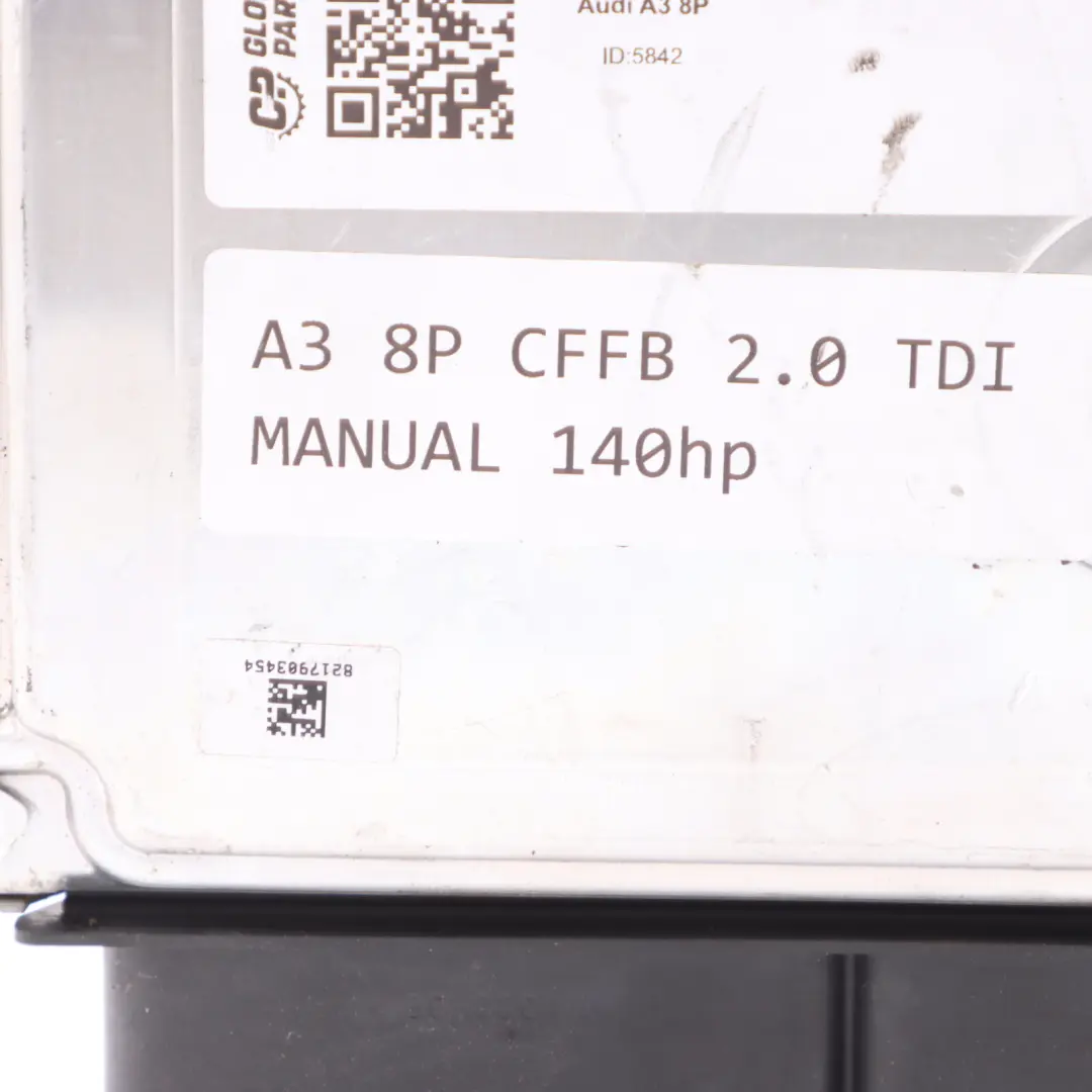 Audi A3 8P CFFB 2.0 TDI 140HP Diesel Engine Control Unit ECU Manual - SKU 03L906018AB - Part number 03L906018AB