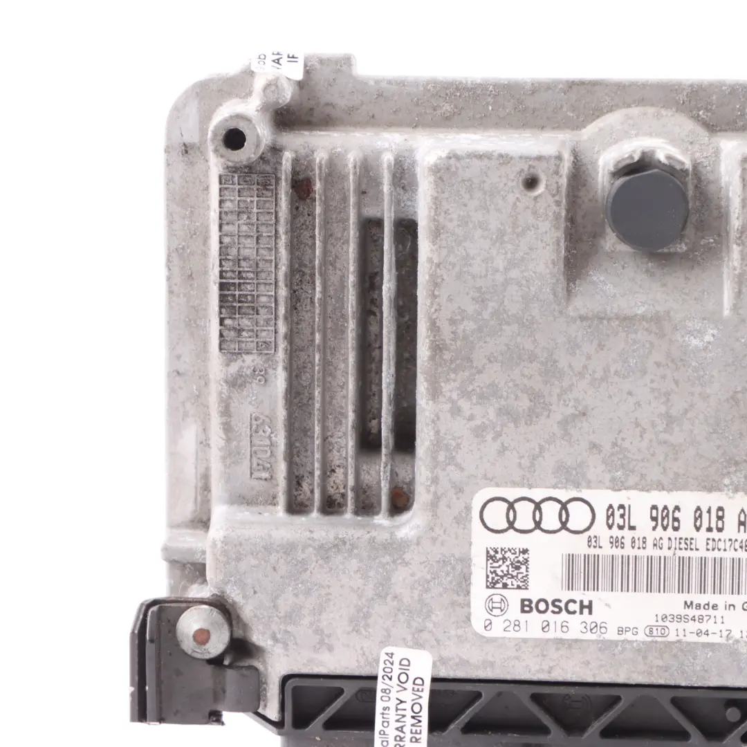 Audi A3 8P CFFB 2.0 TDI 140HP Diesel Engine Control Unit ECU Manual - SKU 03L906018AB - Part number 03L906018AB