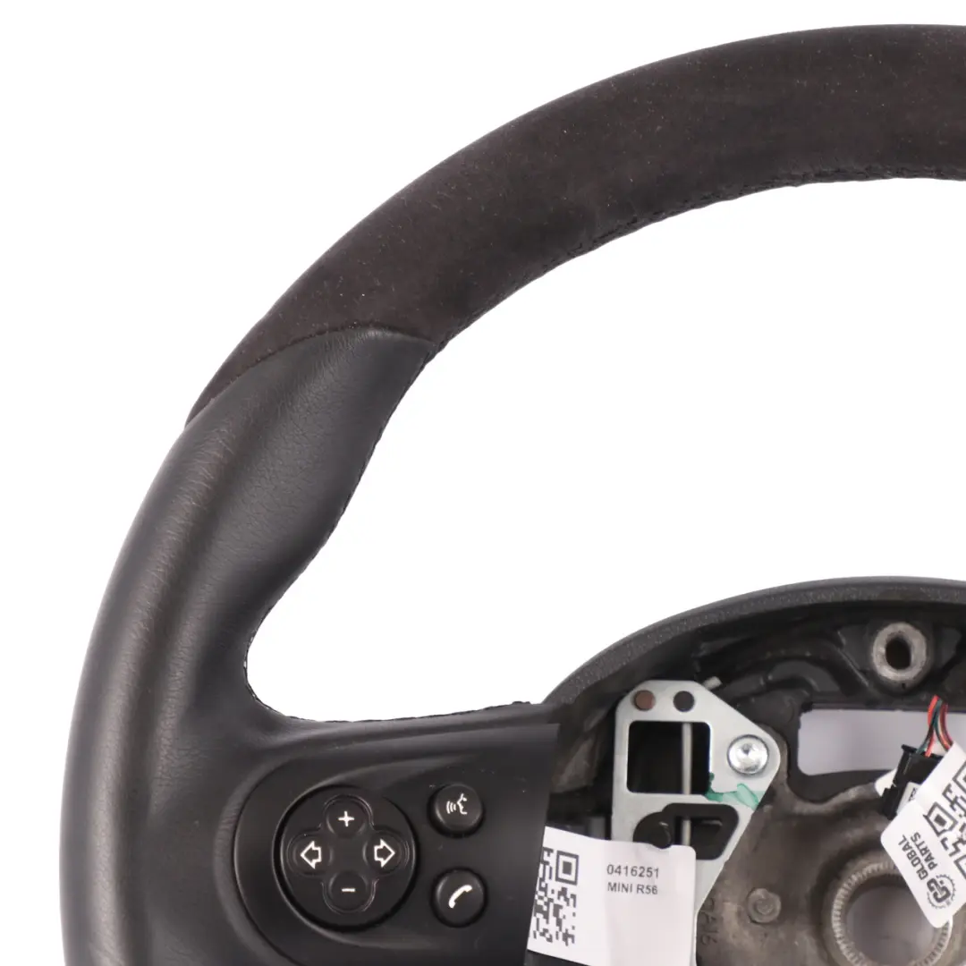 Mini Cooper R56 JCW Alcantara / Negro de Cuero Deportivo Volante Multifunción - SKU 0416251 - Número de pieza 0416251