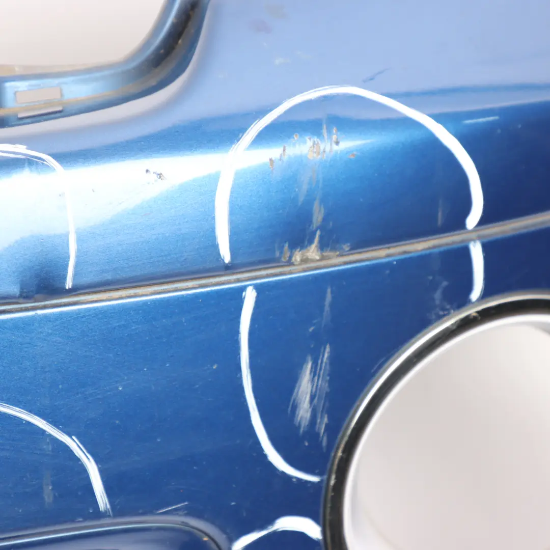 Front Bumper Complete Trim Panel R55 Lightning Blue Metallic - A63 to Mini R56 with Part number 0430221 Mini R56 Front Bumper Complete Trim Panel R55 Lightning Blue Metallic - A63 - SKU 0430221-LB1 - Part number 0430221