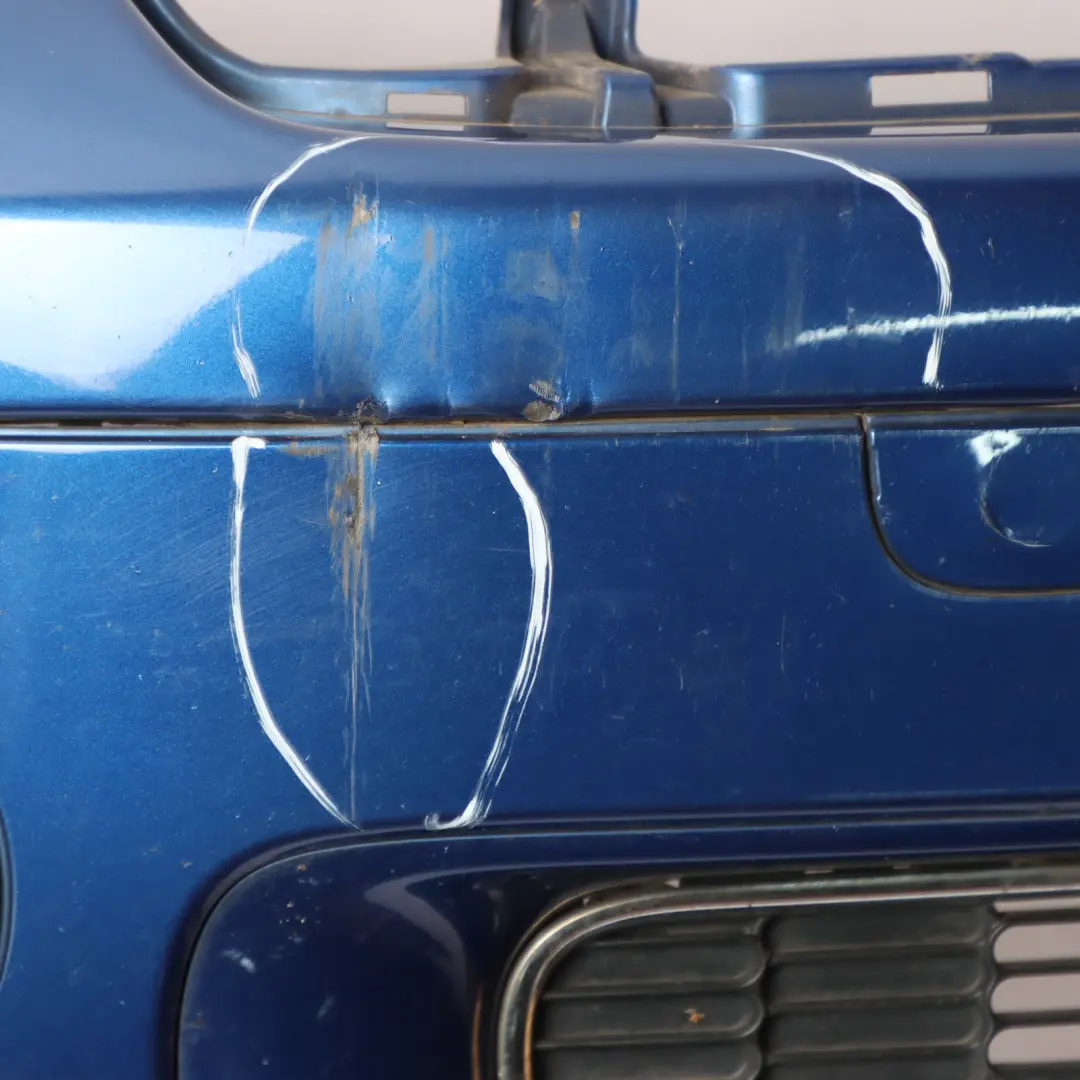 Front Bumper Complete Trim Panel R55 Lightning Blue Metallic - A63 to Mini R56 with Part number 0430221 Mini R56 Front Bumper Complete Trim Panel R55 Lightning Blue Metallic - A63 - SKU 0430221-LB1 - Part number 0430221