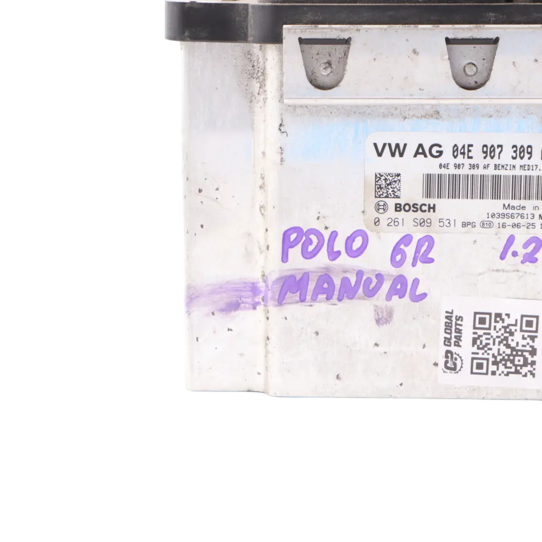 CJZC 90HP ECU Control Motor para Volkswagen Polo 5 6R 1.2 TSI con número de pieza 04E907309AF Volkswagen Polo 5 6R 1.2 TSI CJZC 90HP ECU Control Motor - SKU 04E907309AF - Número de pieza 04E907309AF